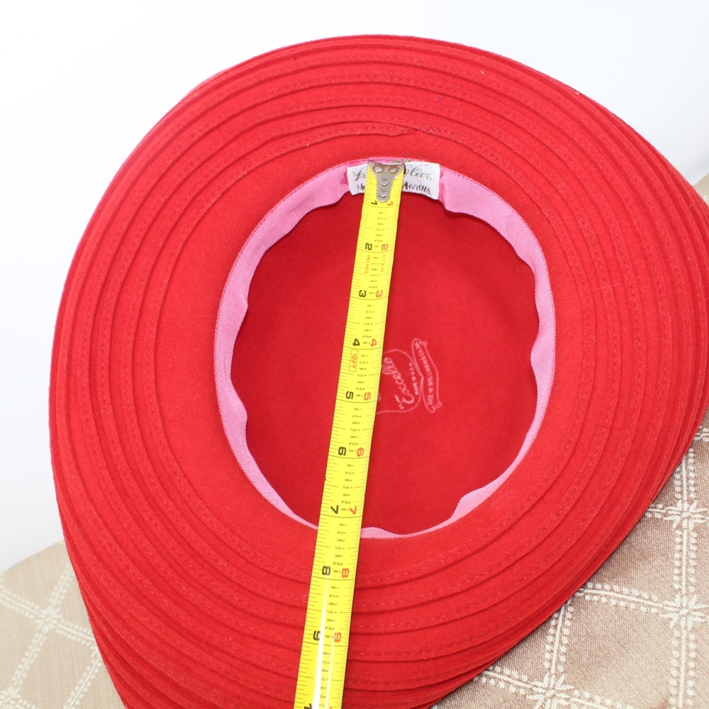 VTG Frank Olive by Neiman Marcus Red Hat - Picture 8 of 8